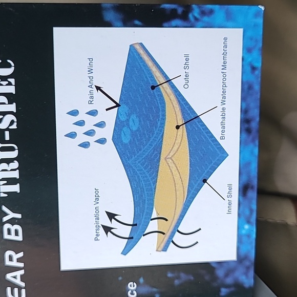 TRU-SPEC H20 PROOF 3 Layer Men's Raincoat with Microfleece Liner | Size M | NWT - Picture 13 of 13